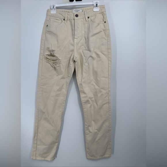 Hidden Jeans Tracey High Rise Straight Distressed Size 26 Denim NWOT - Picture 1 of 4